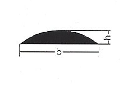 Profilo semi-rotondo in ottone 2x4mm